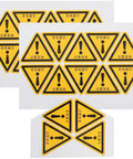 Self Adhesive Safety Warning Sign Decals Set 24 Pieces Heavy Duty Industrial Equipment Labels for Shop Floor and Factory Use.