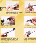 Universal Lighter Repair Kit Stuffed With Top Shelf Flint Stones Fresh Cotton Wicks And Heavy Duty Striker Wheels For Rock Solid Fire Sparks On The Go, step-by-step wick replacement guide.