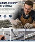 Man using Low Temp Welding Rods For Aluminum Stainless Steel Iron Copper Universal Welds No Flux Quick Melt For Safe DIY Repairs