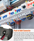 Big Bundle 150 Piece Nylon Push-In Wire Connectors For Electrical Boxes, Non Metal Knockout Plugs And Junction Box Fittings Perfect For DIY Conduit Work And Heavy Duty Cable Management Projects push-in connector in electrical box with wires