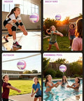 Beach Volleyball Official Size Indoor Outdoor Soft Volleyball For Girls Teens And Youth Practice Backyard Games With Pump Needles Colorful Volleyballs Set Bundle showing use in various settings.
