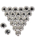 Pro Grade Twenty Three Piece R8 Mill Collets Set with 1/16 to 3/4 inch range, steel construction, for CNC milling machines