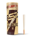 Classic King Size Pre Rolled Cones 50 Pack With Tips And Packing Tubes Included, cone beside packaging tube