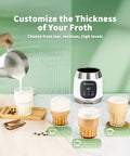 Barista Grade Milk Frother With Variable Temperature And Froth Thickness For Lattes And Hot Chocolate 21 Oz Capacity