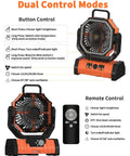 Must Have Camping Fan With 20000mAh Battery Pack Cordless Portable Outdoor Tent Fan with dual control modes overview