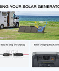 RIVER 3 Plus Solar Generator With 110W Panel 286Wh LiFePO4 Battery 600W Continuous Power Surging To 1200W X Boost