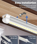 Bright Led Shop Light 40W 5600 Lumens 5000K Daylight, Linkable 2Ft Fixture For Cabinets, Garages, And Workbenches installation