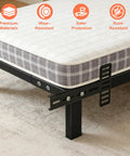 2 Pack Adjustable Headboard Brackets Universal Bed Frame Connectors Heavy Duty Wall Mount Supports Fit King Queen Double Sizes Bulletproof Stability Zero Sweat Install For Bedroom Refreshes on bed frame.