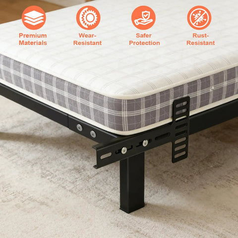 2 Pack Adjustable Headboard Brackets Universal Bed Frame Connectors Heavy Duty Wall Mount Supports Fit King Queen Double Sizes Bulletproof Stability Zero Sweat Install For Bedroom Refreshes on bed frame.