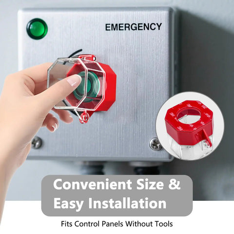 Emergency Stop Button Cover Push Switch Protector Guard for Power Lockout Covers to Prevent Turning Off Lights and Computers