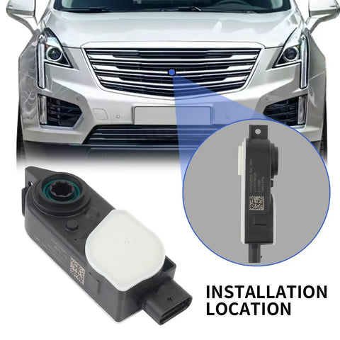 Plug And Play Front Grille Active Aero Shutter Motor Replacement For Chevy Buick Cadillac installed in vehicle front grille.