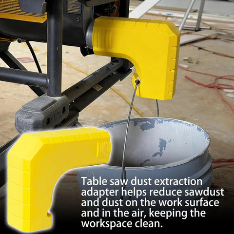 Table Saw Dust Collector Adapter Tool Free Install No Fuss Fits Most Saws With Durable Dust Port Suspended Collection Design