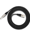 Pro Grade Balanced One Quarter Inch TRS to XLR3M Interconnect Cable With REAN Connectors, Five Foot Length, Road Ready for Stage Rig and Studio Gear, High Quality Audio Link black coiled cable with TRS and XLR plugs