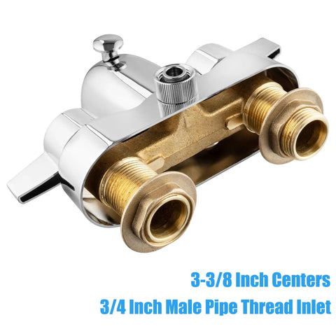 Heavy Duty Solid Brass Clawfoot Tub Shower Diverter Kit Slick Chrome Finish Zero Fuss Install Leak Proof Converter For Vintage Roll Top Bathtubs Top Shelf Fixture Upgrade