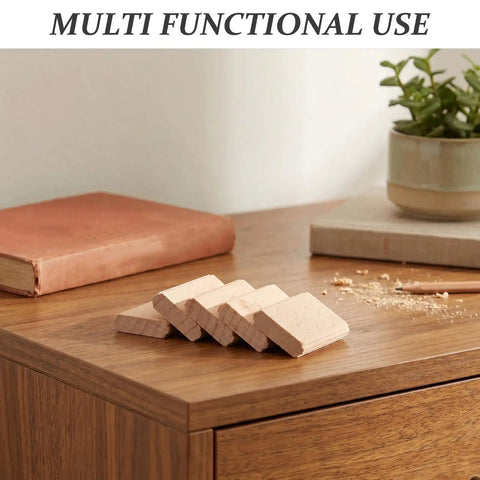 Wooden Mortise Tenon Set For Cabinet Making And Furniture Repair 100 Pack With Accurate Fit And Smooth Installation Brown Wood Frame Connectors For DIY Home Workshop And Quick Repairs on wooden table