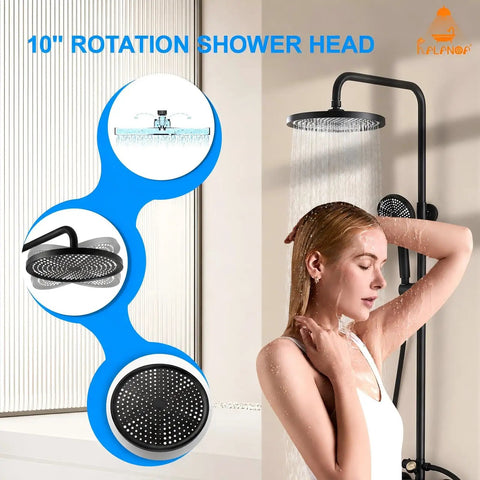 Top Tier Outdoor Shower Kit With Digital Temperature Display And Matte Black Stainless Finish Built For Patios Featuring A Simple Dial Thermometer To Stop Scalding Gives No Fuss Reliability Delivers Quick Install And Steady Pressure For Yard Tasks And