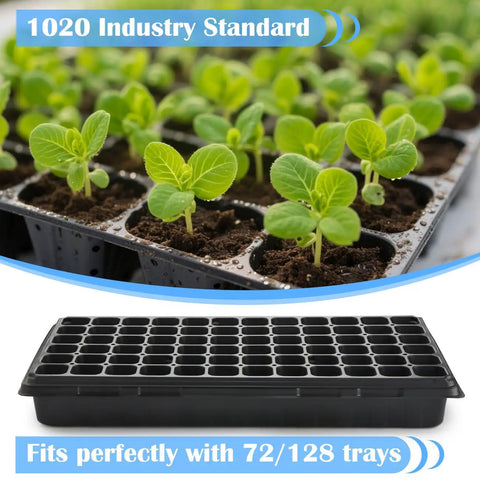 Ten Pack Heavy Duty 1020 Seed Trays Set Extra Thick Plastic Flats for Seed Starting Microgreens and Transplants built tough