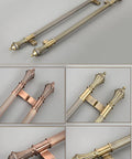 Vintage Courtyard Wooden Door Push Pull Bar Handle In Brushed Stainless Steel, Heavy Duty Door Hardware For Sliding Glass Shower Kitchen Entrance, 120 Cm Long (47.2 In), Waterproof Anti Rust Finish, Ergonomic Edge, brass finish door pull bar handle