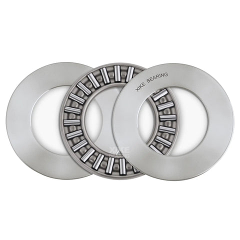 Beefy Heavy Duty Needle Roller Bearing Set With Washers, 3/4 In Bore, 1-1/4 In OD, 5/64 In Width, 3 Pack Chrome Steel, front view