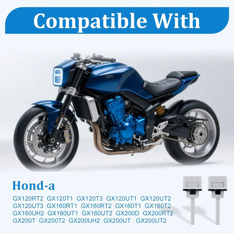 Blue motorcycle compatible with Honda GX Series Oil Filler Cap Replacement Kit Two Pack for GX240 GX270 GX340 GX390 Engine Dipstick