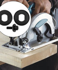 Heavy Duty Flange Washer Screw Set For Circular Saws With M6 Left Hand Threads Inner And Outer Washer Clamp Kit Replacement For DSS610 DSS611 BSS610 BSS611 HS7100 DHS710, shown with circular saw and woodcutting application.