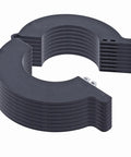 8 Piece 80mm Excavator Bucket Pin Shim Kit For Skid Steer Attachments, 5mm Thick Polymer Washers That Tighten Loose Dipper Arm And Bucket Joints, Built Tough For High Impact Digging, stacked black polymer washers