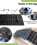 72 Cell Seed Starter Trays Kit With Dibber And 20 Reusable Seedling Trays for Germination and Propagation with assembled soil digger