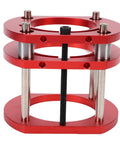 Heavy Duty Aluminum Router Table Lift System With 51mm Vertical Travel, red tool showcasing adjustable height control.