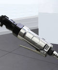 Heavy Duty Air Impact Wrench And Right Angle Pneumatic Ratchet Crafted From Chrome Vanadium Steel, 198mm long for tight spaces.