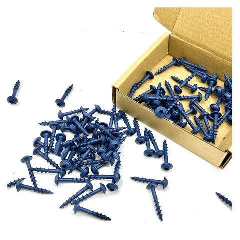 Loose pocket hole screws from Go To 100 Piece Pocket Hole Screws Set For Woodworking, coarse thread, square drive, various sizes in box