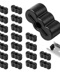 20 Pack Heavy Duty Rubber Drawer End Stoppers Cabinet Slide Bumpers, black rubber drawer stoppers and slide hardware.
