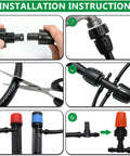 All In One 240 Ft Drip Irrigation System Kit With 1/2 Inch Main Hose And 1/4 Inch Distribution Tubing installation steps