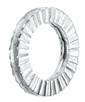 Premium Wedge Locking Washers For M8 Bolts 10 Pack 304 Stainless Steel Anti Vibration Safety Discs, side view.