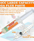 No Clean Solder Flux Paste, Lead Free, 30mL With 2 Metering Tools for SMD PCB Soldering, Thixotropic Resin Formula