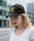 Funny Camping Hat For Men Road Trip Ready Cap With RV And Tow It Vibe worn by model