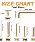 Heavy Duty Furniture Bolts And Barrel Nuts Kit With Storage Case 25 Sets 50 Pieces M6x40 M6x50 M6x60 M6x70 M6x80 Sizes chart