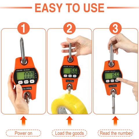 Heavy Duty Digital Crane Scale 660 Pound Capacity With Slick Backlit Lcd Screen Drop Dead Accurate Side By Side Hanging Weigher Built Tough For No Sweat Garage And Farm Loadouts That Handle Heavy Stuff Like A Champ