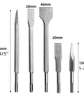 Cididu 17-piece carbide-tipped masonry drill bit and chisel set with portable storage case