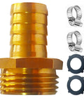 Fix Leaky Hoses Fast With This Heavy Duty Brass Garden Hose Repair Connector Kit, Universal 5/8 Inch Fitting, brass hose barb with clamps and gaskets
