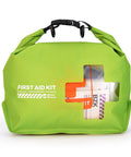 Waterproof Boat First Aid Kit In A Roll Top Dry Bag For Kayak Fishing And Outdoor Adventures Marine Survival Emergency Medical Supplies You Can Count On, green bag front view