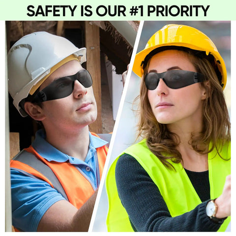 Solid Gear Clear Safety Glasses 120 Pack For Men And Women Featuring Ansi Z871 Approved Impact Shield Plus Anti Scratch Polycarbonate Lenses For Zero Hassle Workshop Adventures on workers at job sites.