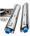 Drawer Slide For Universal Cabinet 53mm Full Extension Rail With Side Mount Installation Built In Ball Bearing Smooth Glide Heavy Duty Track With Optional Lock For Flexible Storage Needs, steel side-mounted rail