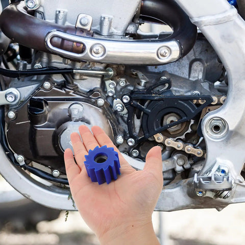 Hot LIFKOME Blue Mini Bike Chain Tensioner Roller Pulley Guide For Dirt Pit Motorcycle Adjuster Kit Fast Easy Install Heavy Duty 10mm, blue 10mm roller in hand