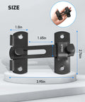 Two Pack Flip Latch Gate Latches For Barn Doors And Wood Fences, Heavy Duty Stainless Steel Safety Locks, size dimensions shown