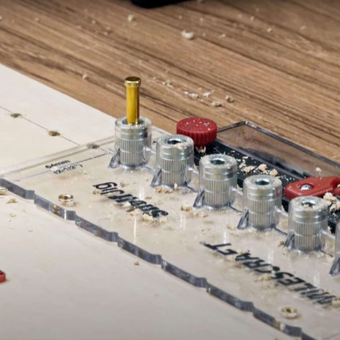 Shelf Pin Jig For Cabinets Create One Quarter Inch And Five Millimeter Shelf Holes With 32 Millimeter Spacing Detachable Fence