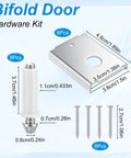 Rugged 24 Piece Bifold Door Repair Kit For One And Three Eighths Inch Wood Doors With Seven Sixteenths Pivot Holes close-up hardware