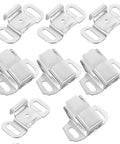 Four Pack Mailbox Roller Catch Assembly Replacement For Mailbox Doors And Cabinet Doors Iron Material With Silver Finish Easy Surface Mount Installation For Secure Closure
