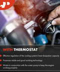 Installation of Water Pump With Thermostat For GM Trucks And SUVs 4.8L 5.3L 6.0L; technician working on engine bay.