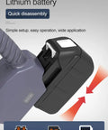 Rock Solid Electric Strapping Machine With LCD Display Rechargeable Battery For Pet And Pp Tape showing 6000mAh lithium battery and quick disassembly.
