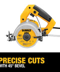 Wet Tile Saw For Masonry Projects With 4-3/8 Inch Diamond Blade, 10.8 Amp Motor, Lightweight 6.6 Lb Portable Design